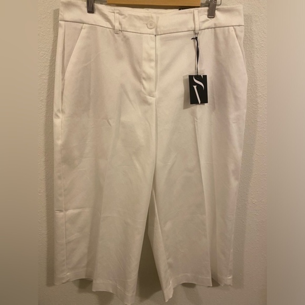 Simply Vera Verawang White Cropped Pante. Size 16P